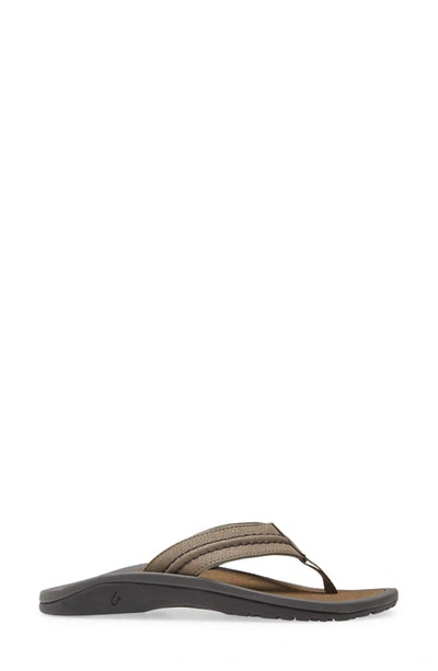 Shop Olukai Hokua Flip Flop In Banyan/ Banyan