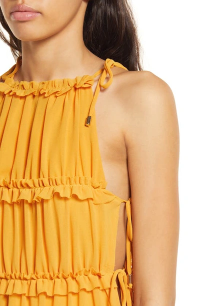 Amy Lynn High Neck Maxi Dress In Orange