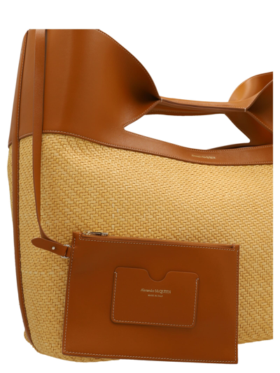 Shop Alexander Mcqueen The Bow Handbag In Brown