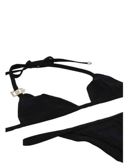 Shop Dolce & Gabbana Logo Bikini In Black