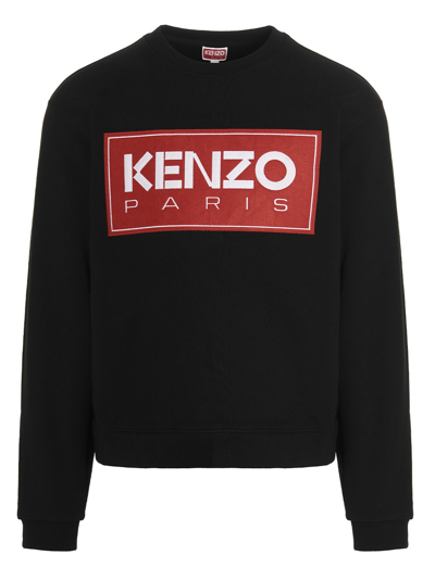 Shop Kenzo Box Logo Sweatshirt In Black