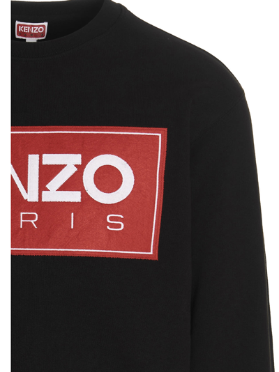 Shop Kenzo Box Logo Sweatshirt In Black