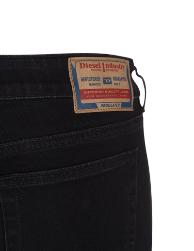 Shop Diesel Woman Black Denim Flare Jeans In Nero