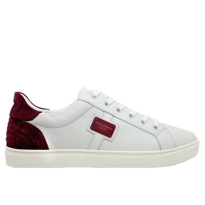 Dolce & Gabbana Logo Leather Sneakers In White | ModeSens