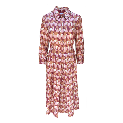 Shop Max Mara Roncolo Silk Dress In Pink