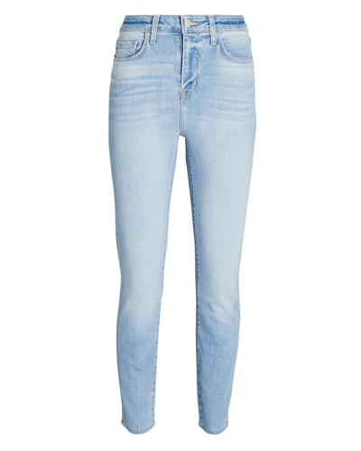 Shop L Agence Margot High-rise Skinny Jeans In Denim