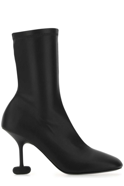 Shop Stella Mccartney Shroom Stretched Square Toe Boots In Black