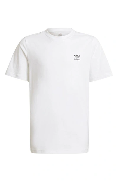 Shop Adidas Originals Kids' Adicolor Cotton Logo T-shirt In White