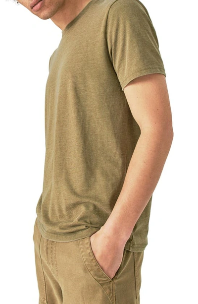 Lucky Brand Venice Burnout Crewneck T-shirt In Military Olive