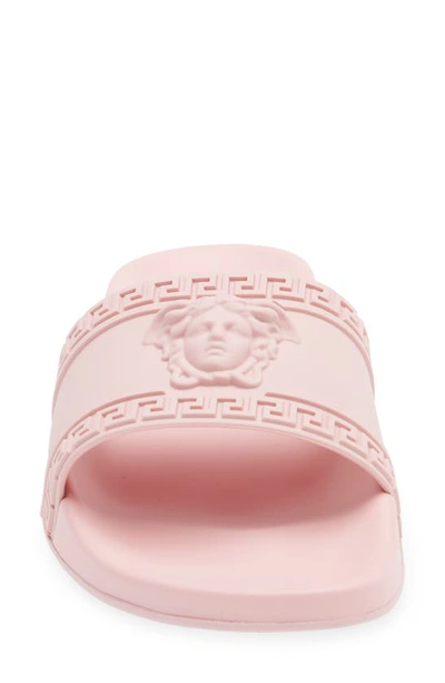 Shop Versace Palazzo Medusa Slide Sandal In Rose