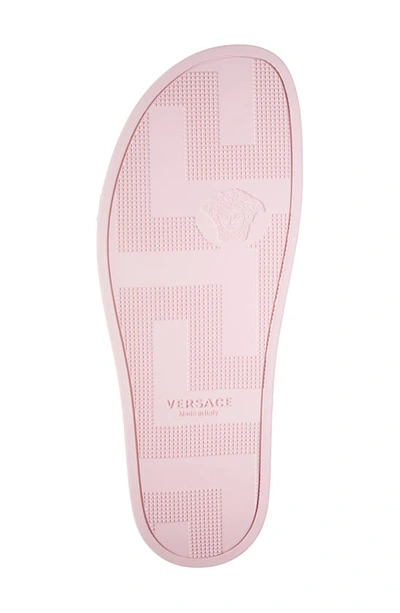 Shop Versace Palazzo Medusa Slide Sandal In Rose