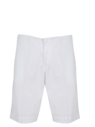 Shop Fay Straight Leg Bermuda Shorts In White