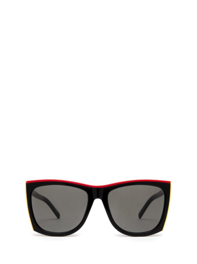 Shop Saint Laurent Eyewear Paloma Square Frame Sunglasses In Black