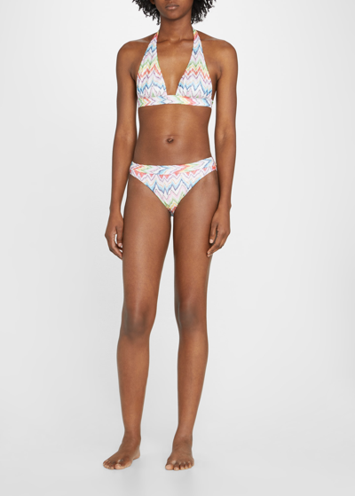 Shop Missoni Zigzag Jersey Two-piece Bikini Set In Sm83t