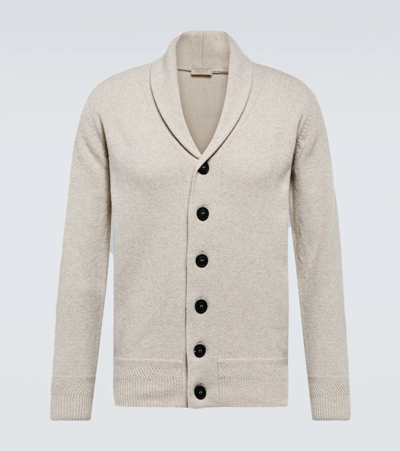 Shop John Smedley Cullen Cashmere And Wool Cardigan In Pampas