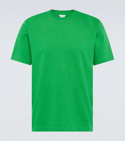 Shop Bottega Veneta Cotton Jersey T-shirt In Parakeet