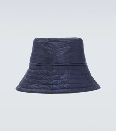 Shop Dries Van Noten Nylon Bucket Hat In Navy