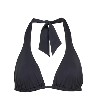 Shop Dolce & Gabbana Halterneck Bikini Top In Nero