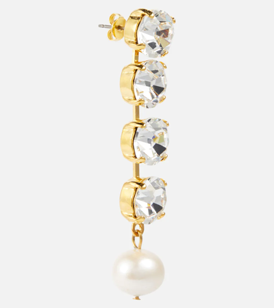 Shop Magda Butrym Crystal-embellished Earrings In Gold