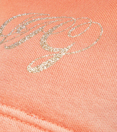 Shop Jean Paul Gaultier Glitter-embellished Cotton Knit Beanie In Orange-bleached