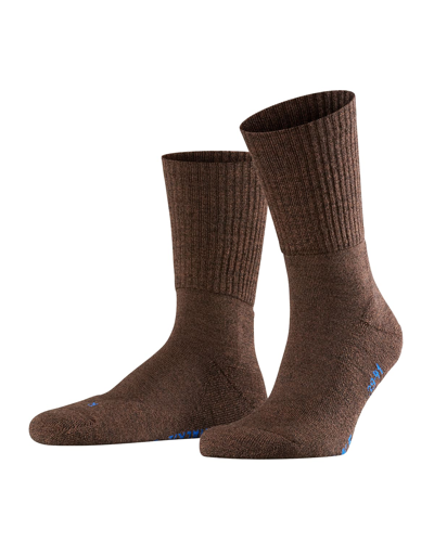 Shop Falke Men's Walkie Light Sport Spirit Wool-blend Socks In Dark Brown