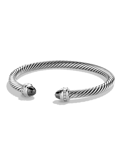 Shop David Yurman Cable Classics Bracelet With Diamonds In Hematine