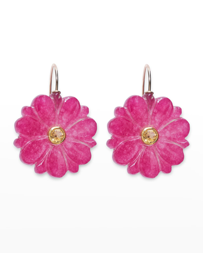 Shop Lizzie Fortunato New Bloom Earrings In Fuschia
