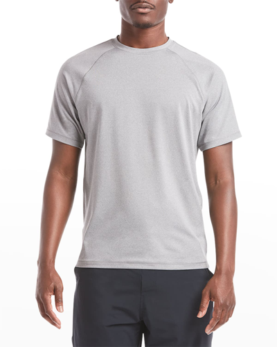 Shop Public Rec Men's Elevate Odor-resistant Athletic T-shirt In Heather Steel