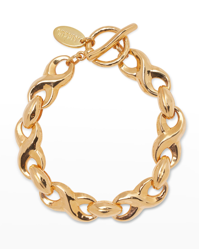 Shop Lizzie Fortunato Infinity Link Bracelet In Gold