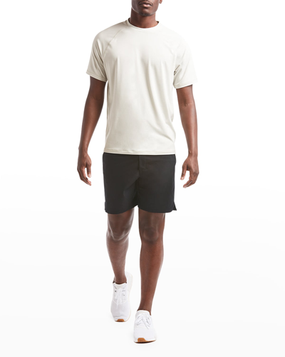 Shop Public Rec Men's Elevate Odor-resistant Athletic T-shirt In Heather Oat