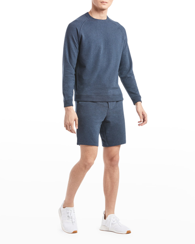 Shop Public Rec Men's Weekend Cotton-stretch Shorts In Heather Navy