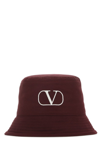 Shop Valentino Vlogo Signature Bucket Hat In Red