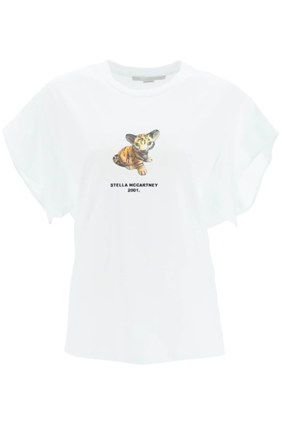 Shop Stella Mccartney Ceramic Cat T-shirt In White