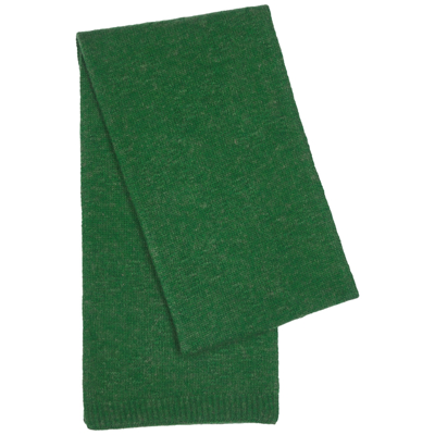 Shop Gucci Kids Green Gg-monogram Intarsia Wool Scarf