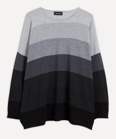 Shop Eskandar Women's A-line Cashmere Bateau Sweater In Grey