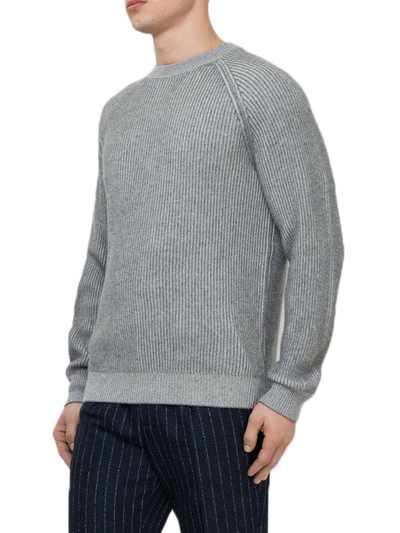 Shop Brunello Cucinelli Crewneck Sweater In Grey