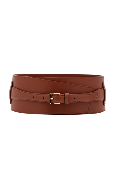 Shop Altuzarra Women's Leather Wrap Belt In Brown
