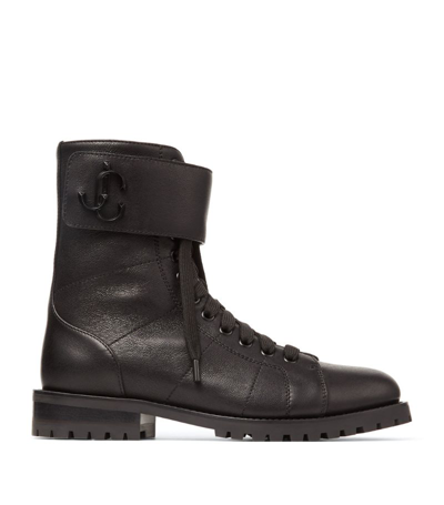 Shop Jimmy Choo Leather Ceirus Boots In Black