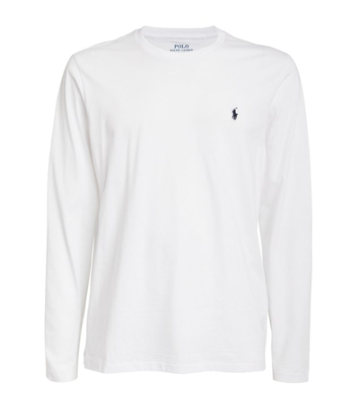 Shop Polo Ralph Lauren Polo Pony Lounge Long-sleeved T-shirt In White
