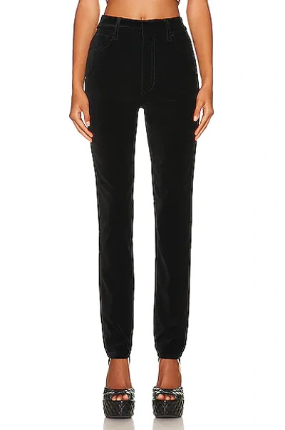 Shop Alessandra Rich Velvet Skinny Trousers In Black