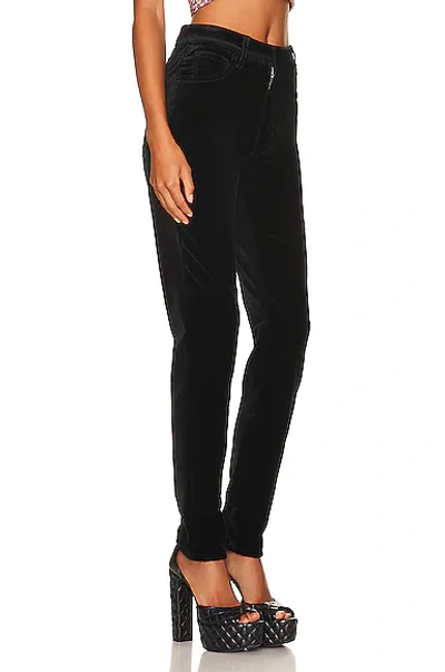 Shop Alessandra Rich Velvet Skinny Trousers In Black