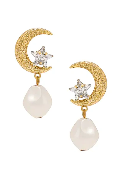 Shop Jennifer Behr Lune Earrings In Pearl