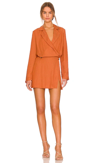 Shop Free People Simone Dress In Burnt Orange