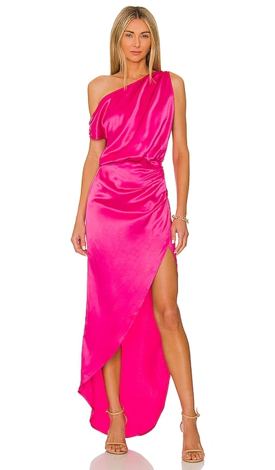 Shop Nonchalant Dinah One Shoulder Dress In Pink