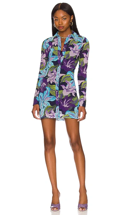 Shop Song Of Style Gianna Mini Dress In Purple