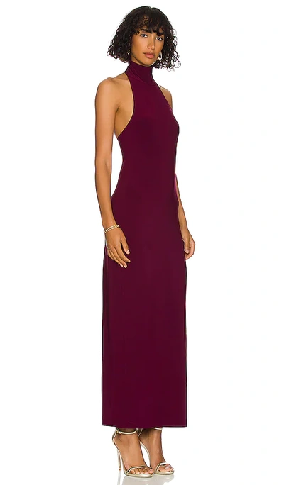 Shop Norma Kamali X Revolve Turtle Halter Side Slit In Purple