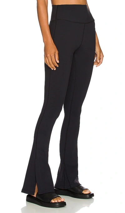 Splits59 Raquel High-waisted Split Hem Flare Pant In Black