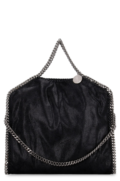 Stella Mccartney Faux Python Falabella Small Tote In Black