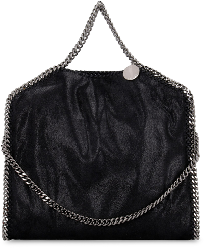 Stella Mccartney Faux Python Falabella Small Tote In Black