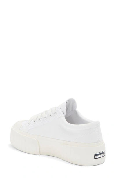 Shop Superga Lace-up Platform Sneaker In White